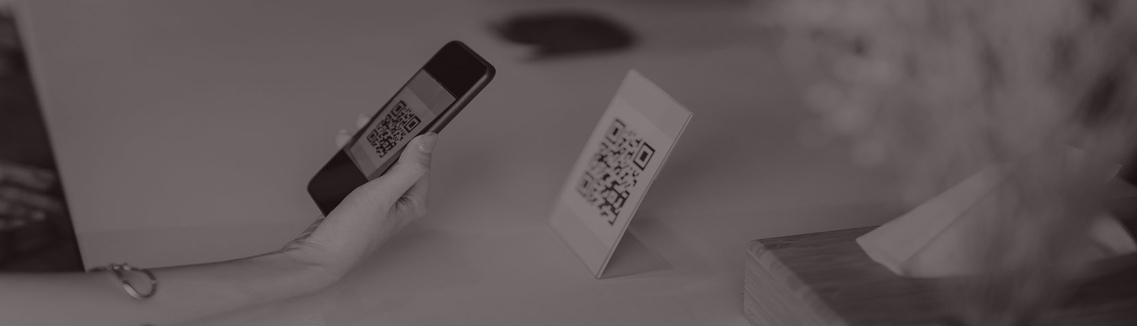 Using mobile device on QR code