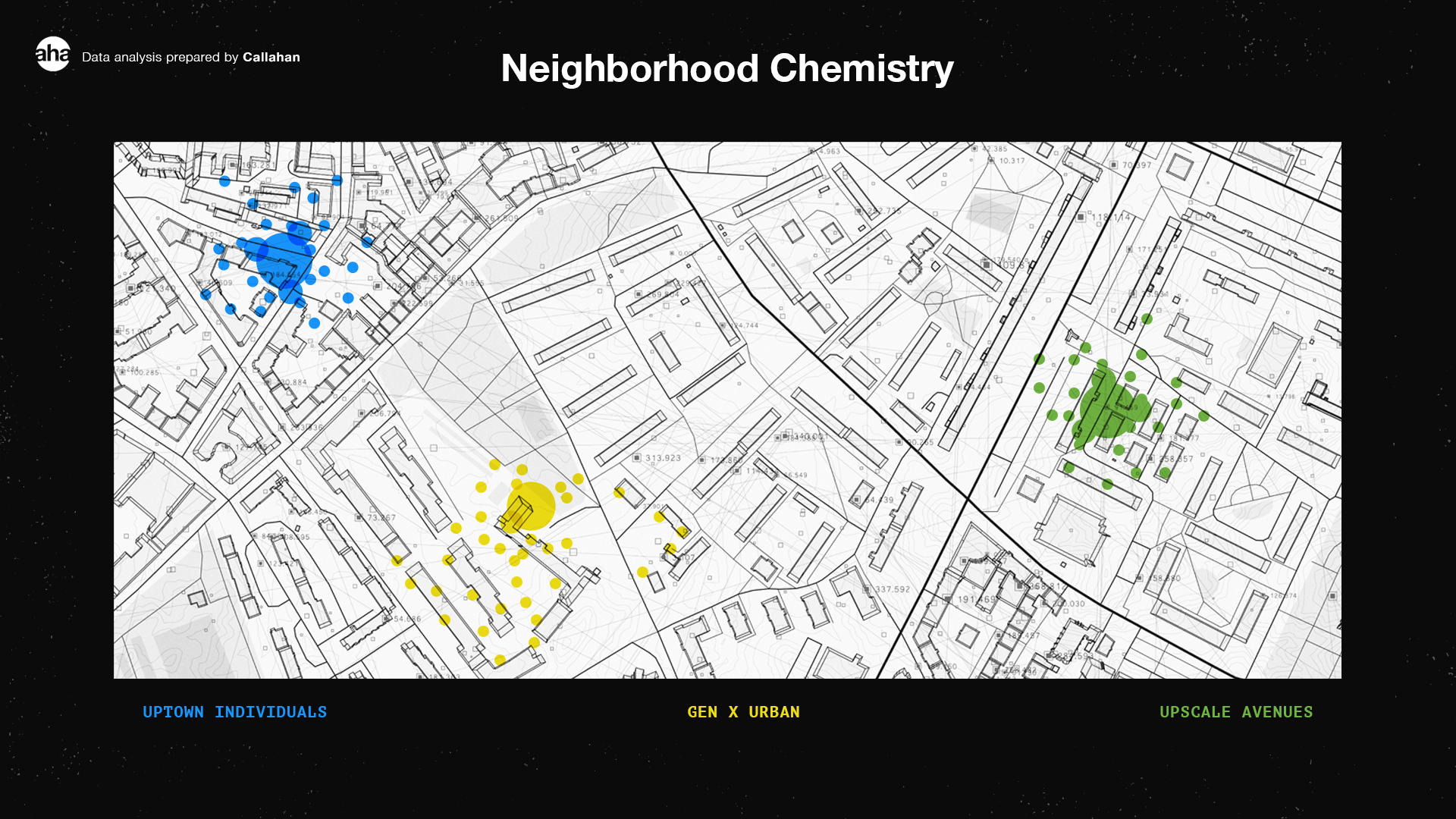 Map depicting neighborhood demographics