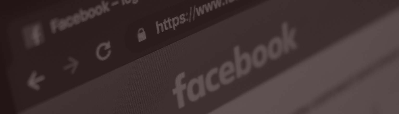 close crop of Facebook page on desktop